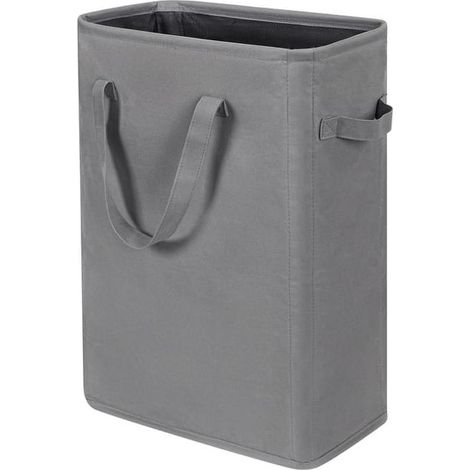 Panier à linge gris 15822 pouces 1 panier à linge étroit avec poignée panier à linge sale pliable buanderie (1/5)