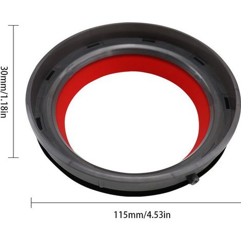 Anillo de sellado para Dyson V11, anillo de sellado fijo para la parte superior del depósito de polvo de la aspiradora Dyson V11. (1/4)