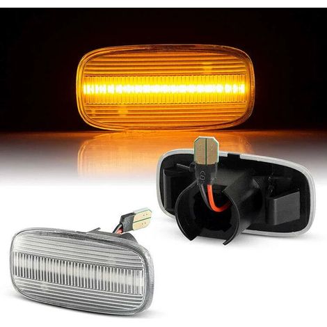 KIT 2 INDICATORI DI DIREZIONE LATERALI A LED COMPATIBILE CON Nissan Serena  Typ C24  BJ 1999 - 2005  , VETRO GIALLO