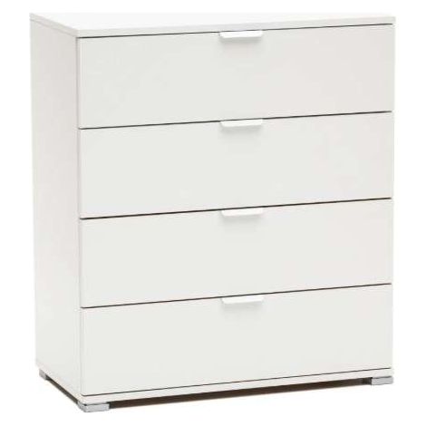 Cassettiera 4 cassetti bianco già montato L75 H85 P38 - consegnato già montato (1/2)