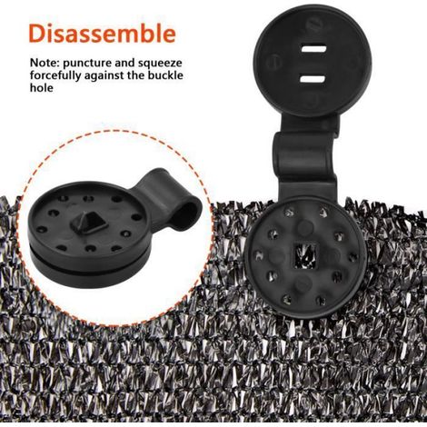 Clips De Fixation - PE - 37 mm - Pour Filet D Ombrage Brise Vue - 20 Pièces (1/4)