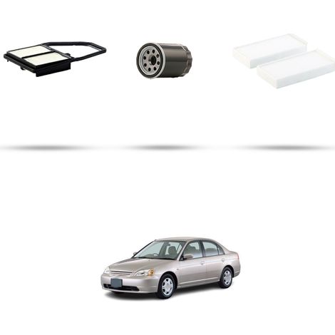Kit tagliando 3 filtri compatibile con Honda Civic VII 1.7 92kw dal 2001 (1/5)