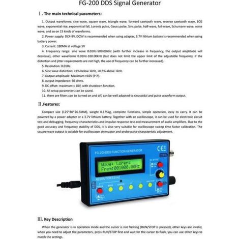 Générateur de signaux - Unbrand - Fréquence 0,01 Hz - 500 kHz - Sinus, carré, dents de scie - Module de source de signal (1/5)
