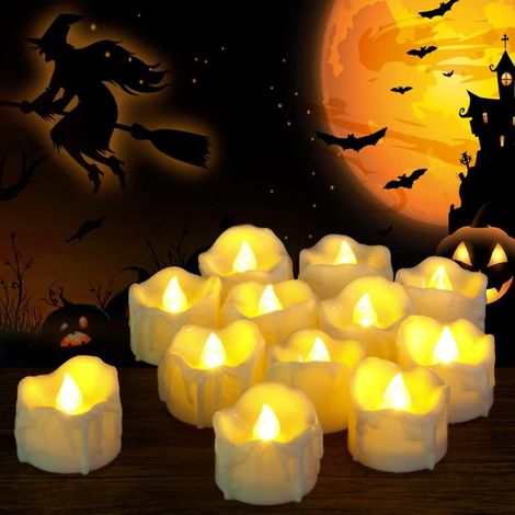 (96 pièces) Bougies LED sans flamme - Effet de cire réaliste - Bouton lumineux inclus (1/5)