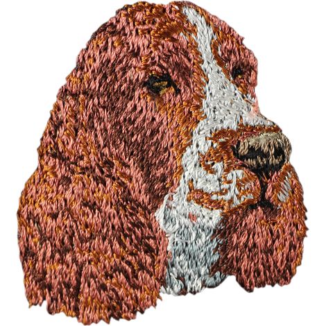 English Springer Spaniel: parche con forma de perro, parche bordado, decoración única para mochilas de Art-Dog (1/3)