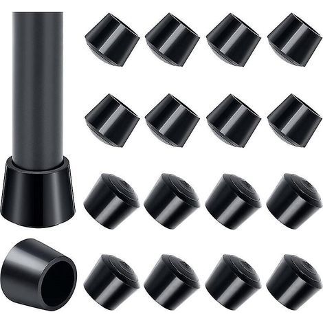 20x Embout De Chaise Diamtre Intrieur 22mm En Caoutchouc Protection Pied De Chaise Noir Tampon Chaise (1/5)