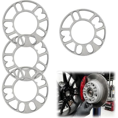 4 PCS Entretoises pour Jantes, Cales D'espacement de Roue, Accessoires Auto En Alliage D'aluminium 3mm, Universelles pour 4 Et 5 Trous pour Élargir Le Véhicule Et Améliorer La Stabilité (10mm) (1/5)