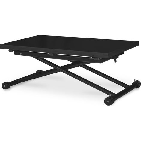 Table basse relevable Philadelphia Noir Carbone (1/3)