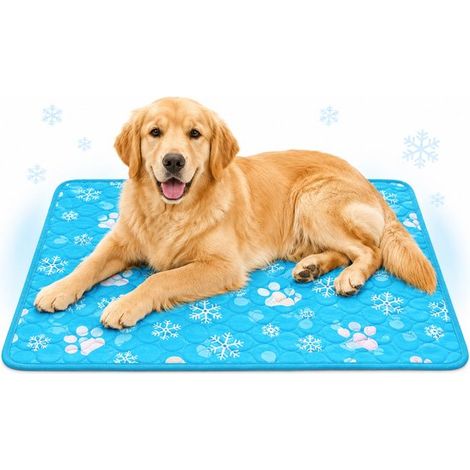Alfombrilla refrescante premium 150100cm, Manta refrescante lavable, refrescante verano antideslizante resistente arañazos, Azul selva tropical (1/5)