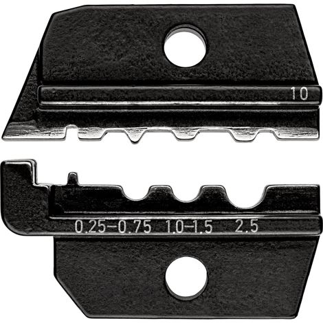 KNIPEX 97 49 10 Mordaza intercambiable para terminales no aislados de tubo y de compresión, así como conectores no aislados de tope y de compresión conforme a DIN 46341