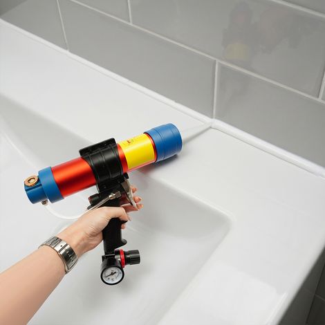YISSALE – Pistolet à cartouche pneumatique - Pistolet à cartouche à air comprimé - Distributeur de cartouches - Presse - Pistolet à silicone - 310 ml - 6 bars (1/5)
