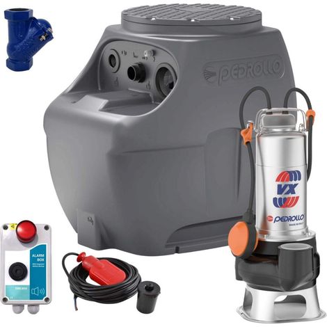 Kit Station De Relevage Eaux Chargées 250l Pedrollo Sar250 Vxm10/50 18m³/h + Alarme (1/5)