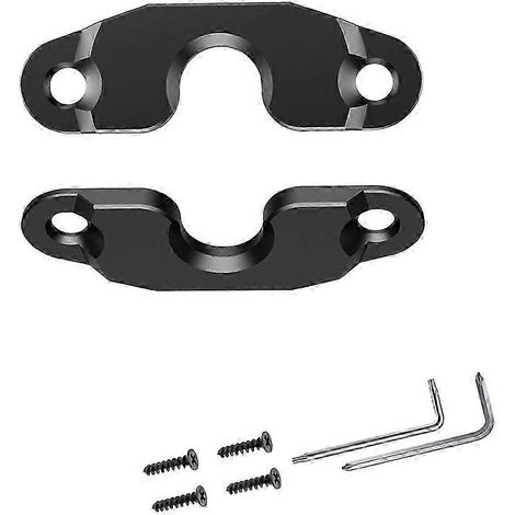 Reparatursatz für Sonnenblendenclips, Aluminiumlegierung, schwarz eloxiert, Ersatz für Jeep Wrangler JK 2018 JL Wra Edition 0703