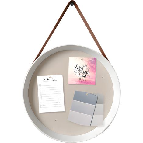 Bacheca In Sughero Da Parete – Diametro 39 Cm Con Design Moderno