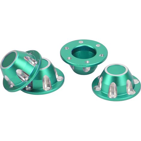 Staubschutzkappe für Radnaben aus Aluminiumlegierung für AXIAL 1/6 SCX6 JLU ferngesteuertes Auto (grün) (1/5)