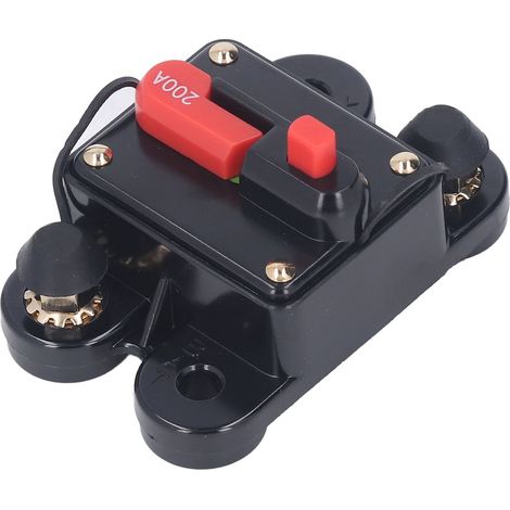 Disjoncteur manuel 200A 12-48V DC pour véhicules, bateaux et moteurs, protection contre les surcharges, réarmement manuel 1/4" (1/5)