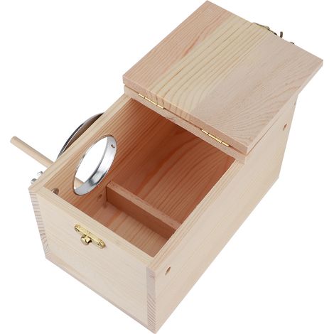 Nichoir en bois 12x12x19,5cm, boîte d'incubation et de reproduction pour animaux de compagnie, accessoires de décoration de jardin extérieur (1/5)