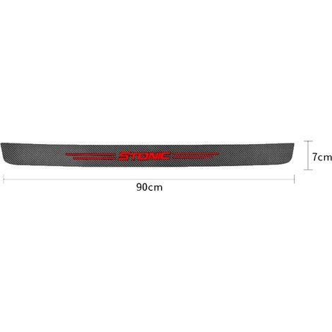 (B 1pc) Autocollants anti-rayures en fibre de carbone pour seuil de porte de voiture Kia Stonic,film protecteur,bande adhésive imperméable avec logo (1/3)