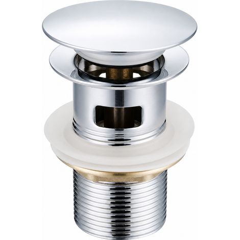Bonde de Lavabo en Inox 304 Clic-Clac 42 mm avec Trop-Plein (1/5)