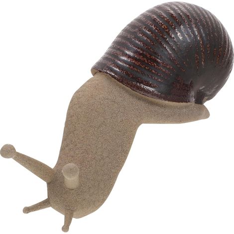 Keramik Schneckenstatue Deko für Garten und Pflanzen Beige