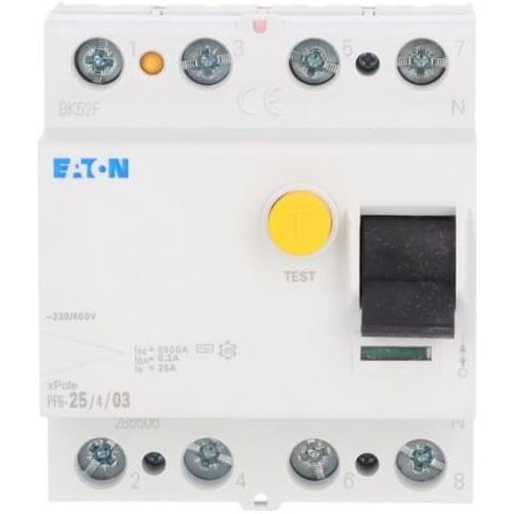 Disyuntor diferencial 4P 25A 03A tipo AC PF625403 286506