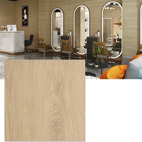 Autocollants de sol auto-adhésifs muraux épais en faux Grain de décoration DIY résistants à l'usure et imperméables 10 pièces Bois (1/3)