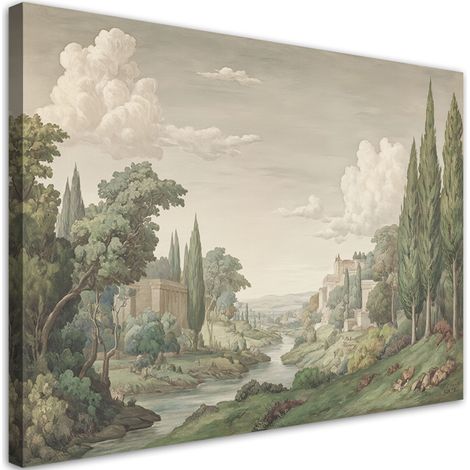 Tableau déco Vieux paysage Architecture rétro 60x40 (1/5)