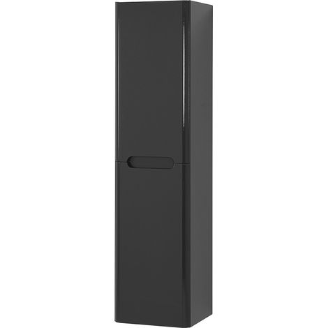 Colonna bagno sospesa 140 cm antracite lucido 2 ante soft-close Stillo (1/5)
