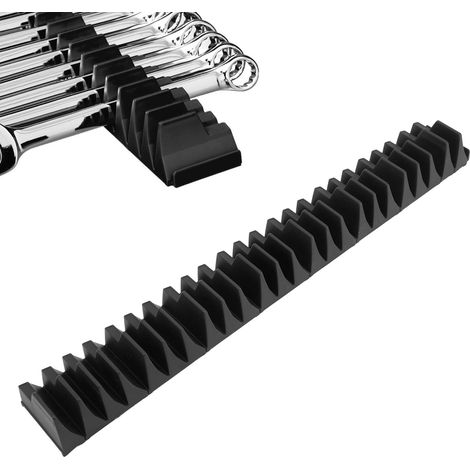 Organizador de llaves modular y multifuncional fabricado en plástico negro, con capacidad para 20 llaves y un peso de 289 g. (1/5)