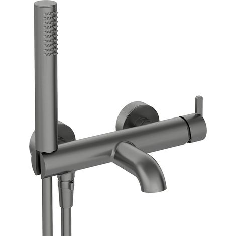 Badewannenarmatur mit Duschset, titaniumfarben, SILIA-30 (1/3)