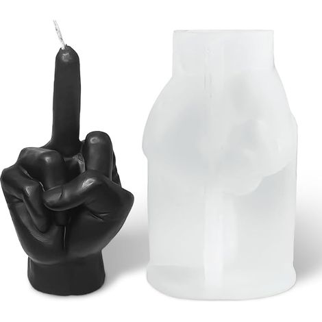 Grand Moule en Silicone pour Bougie en Forme de Doigts - Kit de Fabrication Artisanale - Moules en Résine pour Travaux Manuels, Ornements, Fondants (1/5)