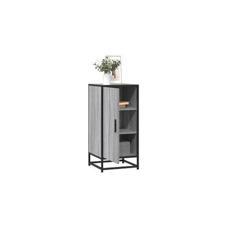 Buffet sonoma gris 35,5x35x76 bois d'ingénierie et métal (1/5)