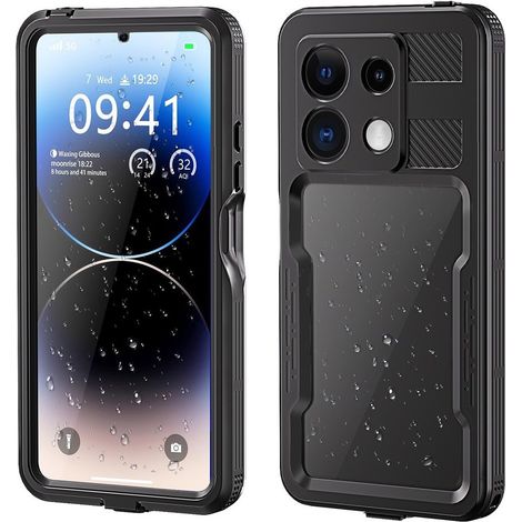 Funda impermeable IP68 para Xiaomi Redmi Note 13 Pro 5G, color rojo pimienta, negro. (1/5)