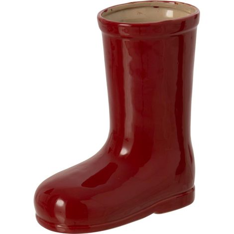 Botte Déco en Porcelaine "Egil" 23cm Rouge Foncé (1/3)