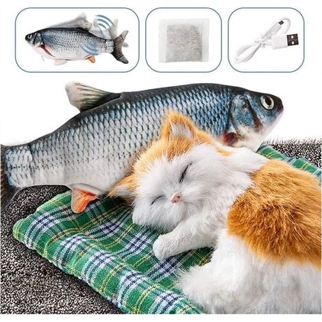 Jouet pour Chat - Noname - Poisson en Mouvement - USB Rechargeable - Lavable - 28cm (1/4)