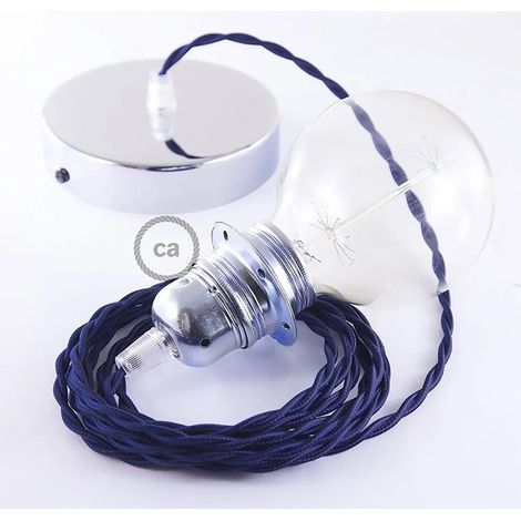 Lampada sospensione creative-cables tm20 cavo tessile 50 cm (1/3)