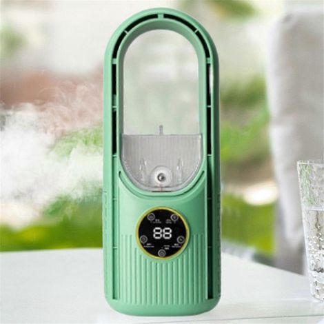 Ventilateur portable électrique sans pales, rafraîchisseur d'air, 6 vitesses, silencieux et avec minuterie. (1/5)
