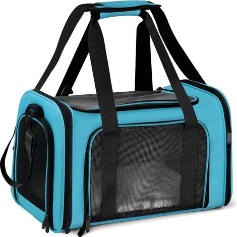 Sac de voyage pliable et imperméable pour chats et chiens, adapté aux chats et chiens de petite et moyenne taille, ainsi qu'aux chiots (jusqu'à 7 kg). Spécialement conçu pour les petits chiens et les (1/5)