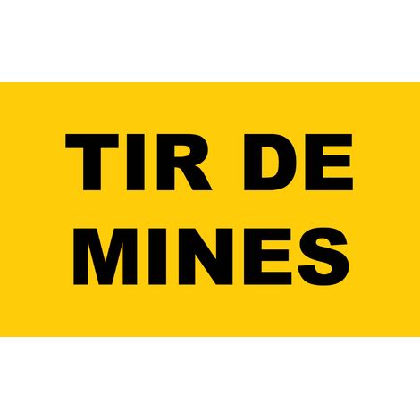 Panneau Tir de mines - Rigide 330x200mm - 4161143