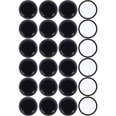 50mm Diameter Furniture Slides, Self-Adhesive Furniture Slides, Black, 24 Pieces of Self-Adhesive Furniture Slides, Suitable for Smooth Floors and Carpets (1/5)