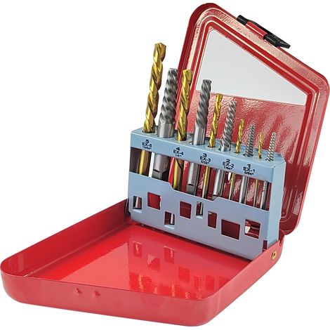 Set mit 10 Schraubenausdrehern – kombiniert für verschiedene Schraubengrößen, unverzichtbare Werkzeuge für Wartungsarbeiten, effizienter und einfach zu bedienender Schraubenausdreher, langlebig und zu