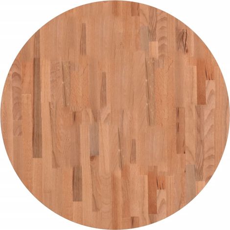 Dessus de table Dessus de bureau Plateau de table Ø80x4 cm rond bois massif de hêtre