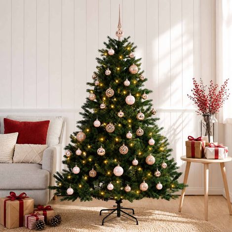 vidaXL Artificial Christmas Tree with Bauble 150 cm 150 LEDs (1/5)