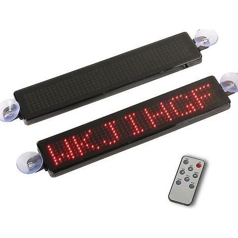 Panneau publicitaire LED programmable 12 V pour voiture, taxi, affichage de messages défilants, télécommande (1/3)
