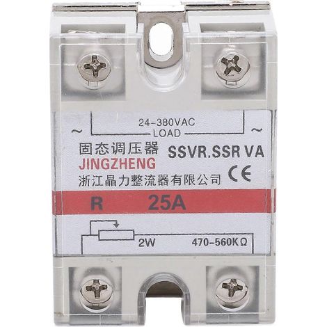 25-A-Halbleiterrelaismodul mit Metallkühlkörper, SSVR-Widerstandsspannungsregler 24–380 V AC