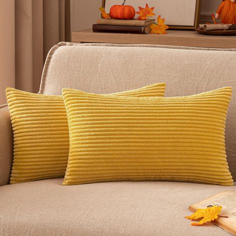 Decorative Housse de Coussin 30x50 Taie d'oreiller Jaune Gingembre (1/5)