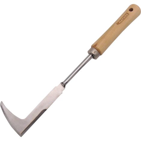 Couteau grattoir en acier inoxydable, manche bois FSC - Nature (1/4)