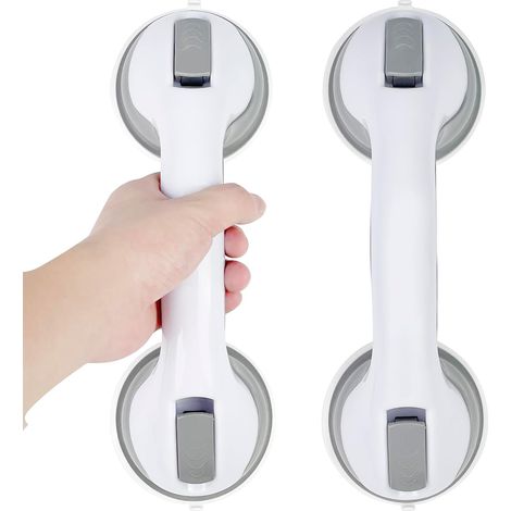 Saugnapfgriff, Dusche, Haltegriff für 2 Duschen, Haltegriff für Badezimmer, Erkerfenster, WC-Haltegriff, Badewannen-Sicherheitsgriff, ohne Bohren abnehmbar, für ältere Menschen, Behinderte, Kinder (1/5)