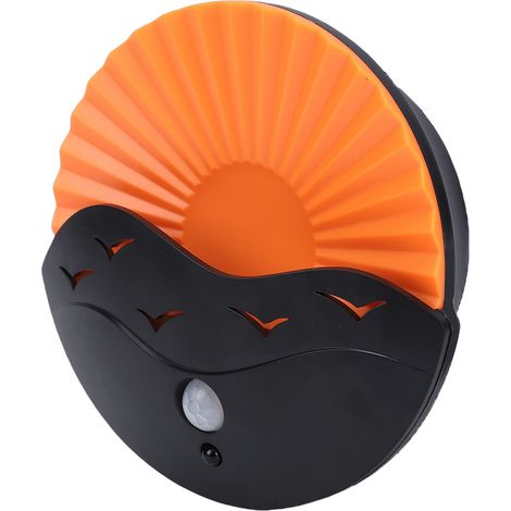 Applique murale effet lever de soleil rechargeable avec luminosité réglable et détecteur de mouvement pour chambre à coucher (1/5)