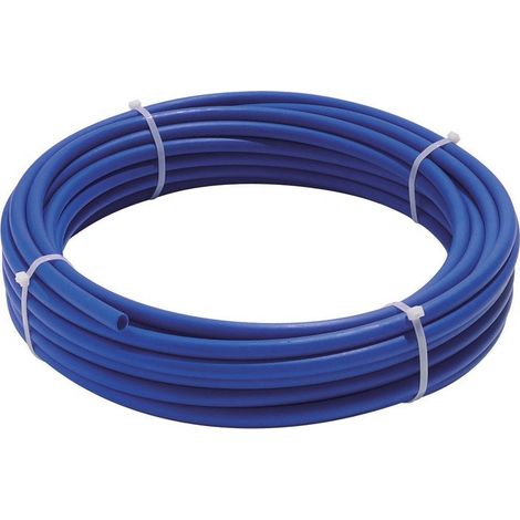 Tube alimentation centrale brico PEX B bleu 10 mètres 16 mm